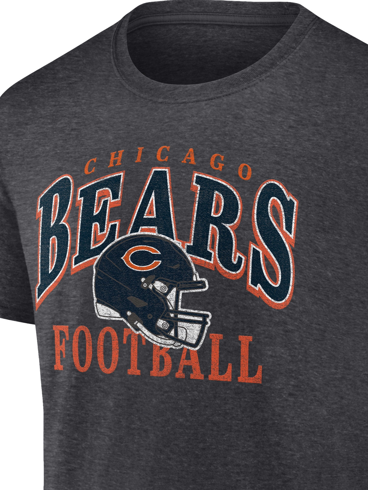 NFL Chicago Bears Men's Cotton Charcoal Heather Short Sleeve T-Shirt