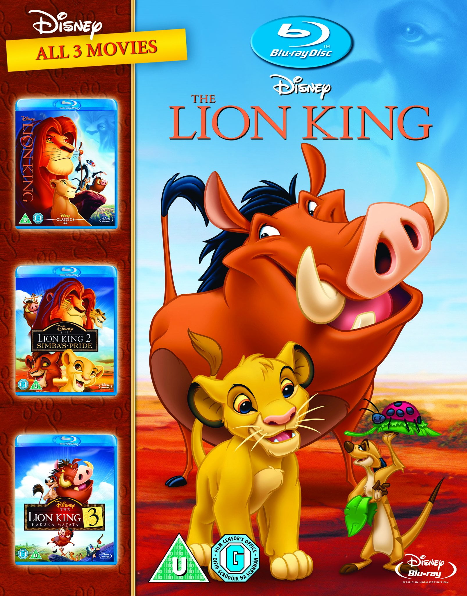 Gezond strak koud Walt Disney Studios The Lion King 1-3 1994 Box Set (Blu-ray) - Walmart.com