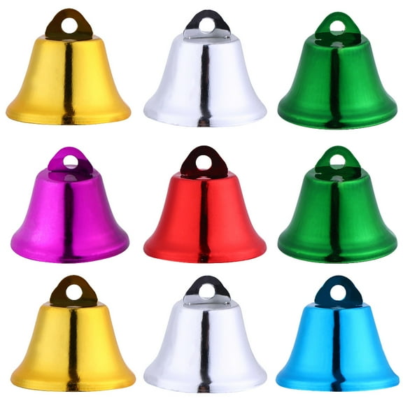 Minkissy Christmas Decorative Assorted Color Bells for Holiday Crafts and Decorations 40 Pieces
