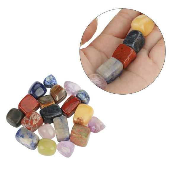 Peahefy Chakras Healing Stone, Crystal Healing Stone,100g Natural Mini Point Quartz Crystal Stone Mixed Color Rock Chips Lucky Healing