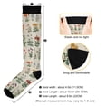thumbnail image 3 of FORMRS Womens Knee High Socks Casual Long Thick Travel Daily Wear, 1 Pair, Red Floral, 3 of 6