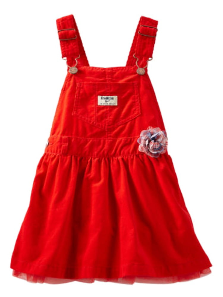 baby girl red corduroy dress