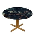 thumbnail image 3 of Round Fitted Tablecloth with Elastic Edge Ocean Animal Octopus Pirate Ship Round Tablecloth, 3 of 8