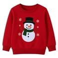 thumbnail image 4 of HILEELANG Toddler Boys Christmas Snowman Embroidery Sweatshirt and Pants Set, 2 Piece Long Sleeve Outfit for Kids, Cotton Fall Winter Clothes 3T, 4 of 11