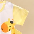 thumbnail image 6 of WUANDIXFA New Born Clothes Baby Boy 3 6 9 12 Months Cotton Cute Short Sleeve Romper Summer, Baby Boy Sleepers Baby Boy Pajamas Baby Boy's Clothing,Light Yellow,6-9 Months, 6 of 6