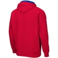 thumbnail image 3 of Men's Colosseum Red Kansas Jayhawks Arch & Logo 3.0 Full-Zip Hoodie, 3 of 3