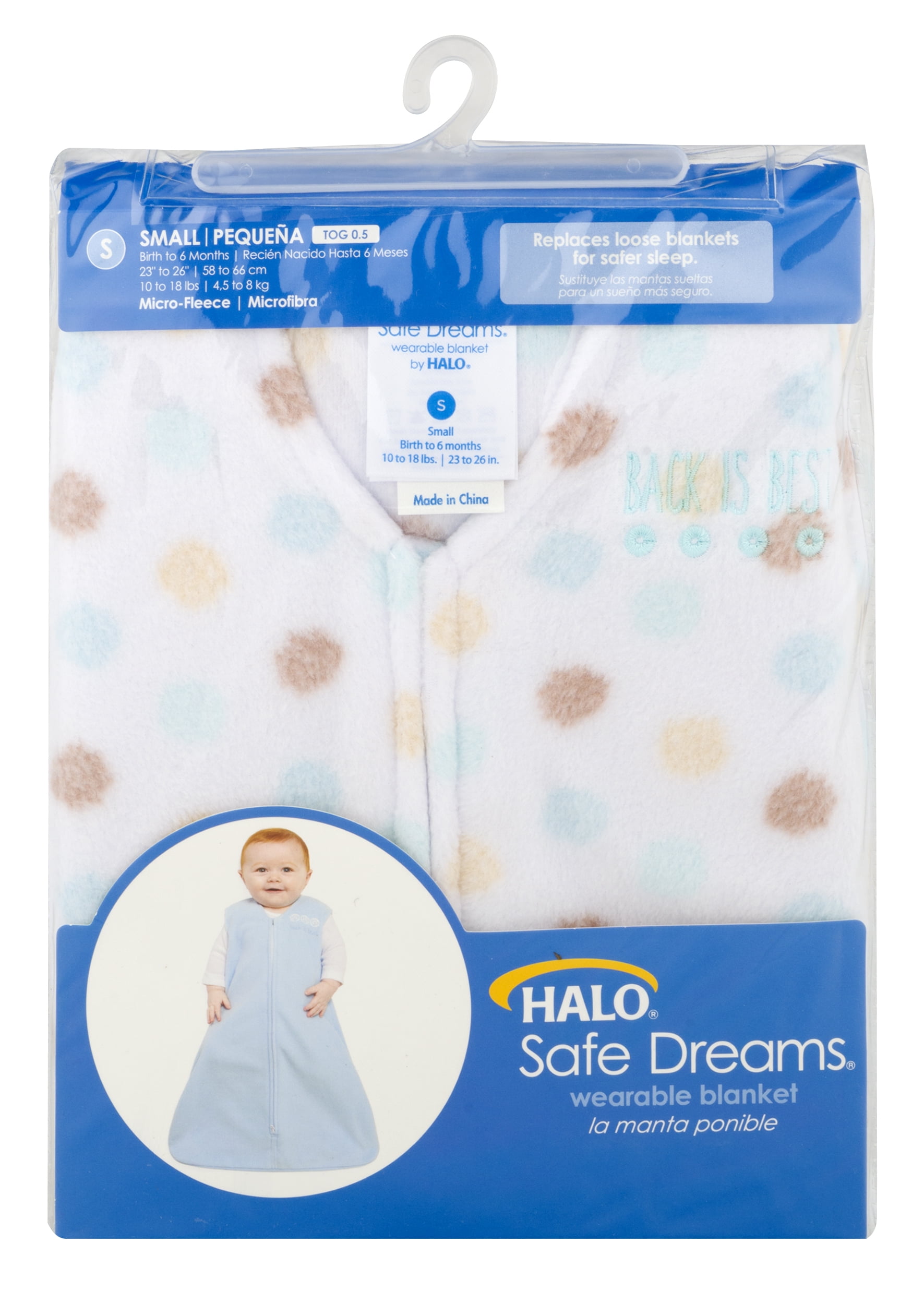 halo safe dreams wearable blanket with swaddle wrap