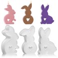 thumbnail image 1 of 3 Pieces Silicone Mold Easter, Rabbit Mold Easter, Silicone Molds Casting Molds, Diy Bunny Mold For Plaster, Soy Wax Candles, Crafts, 1 of 7