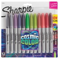 Sharpie Permanent Markers, Fine Point, Cosmic Color, Limited Edition, 12 Count