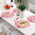 thumbnail image 6 of Ryvnso Loving Heart Round Plate Mats Dining Table Placemat Set of 4 for Holiday Decoration, 6 of 7