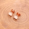 thumbnail image 4 of Uloveido Cute Cat Shape Pink CrystaL Studs Earrings and Pendant Necklace for Women (Y404-White Cat Set), 4 of 7