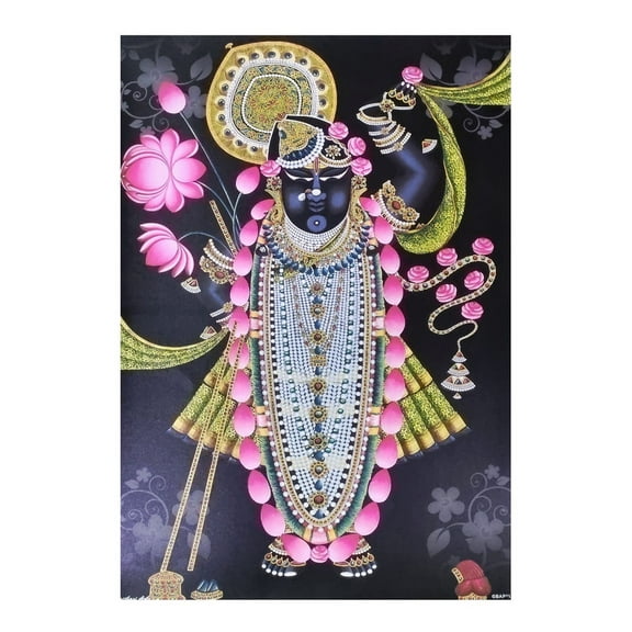 Bm Traders Jai Shreenathji Wall Poster Print Without Frame (20 X 28 Inches) OR (50.80 Cm X 71.12 Cm) Religious Gifting