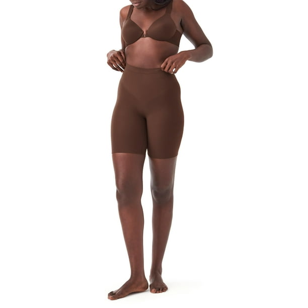 Pantalones cortos SPANX sin costuras para adelgazar hasta el muslo, marrón castaño S