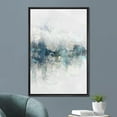 thumbnail image 2 of IDEA4WALL Framed Canvas Print Teal Gray Watercolor Grunge Landscape Abstract Shapes Wall Art Modern Art Decor Illustrations Bohemian Relax/Calm for Living Room, Bedroom - Black 24"x36", 2 of 5