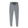 thumbnail image 2 of Men's Fashion Cargo Joggers - Elastic Waist Drawstring, Lightweight - Polyester Spandex - Gym/Outdoor/Daily - Sizes 32-37, 2 of 6
