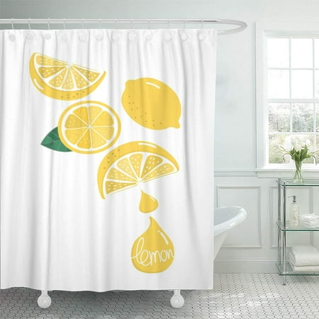 Cynlon Watercolor Bubble Lemon Citrus Food Fresh Fruit Hand Leaf