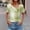 Green, variant on Swuxness Women Short Sleeve Casual T Shirts, Spring and Summer Tops, Ladies V-Neck Printed Button Comfortable Fashion Loose Pullover Tee Watermelon Red, XXL