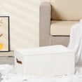 thumbnail image 5 of Unique Bargains Storage Cube Fabric Foldable Basket with Handles for Shelves 1pcs White XL, 5 of 7