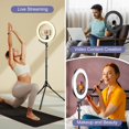 thumbnail image 2 of Sensyne Anillo de luz de 12" con soporte para trípode de 62", luz LED circular para selfies con fuerte soporte magnético para teléfono compatible con teléfonos móviles para transmisión en vivo/grabaci, 2 of 5