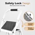 thumbnail image 3 of Step Ladder Step Stool for Adults Step Ladder Folding Step Stool with Cushioned Handle lbs/ kg Capacity Step Ladder with Wide Slip Pedal Ergonomic Design, 3 of 7