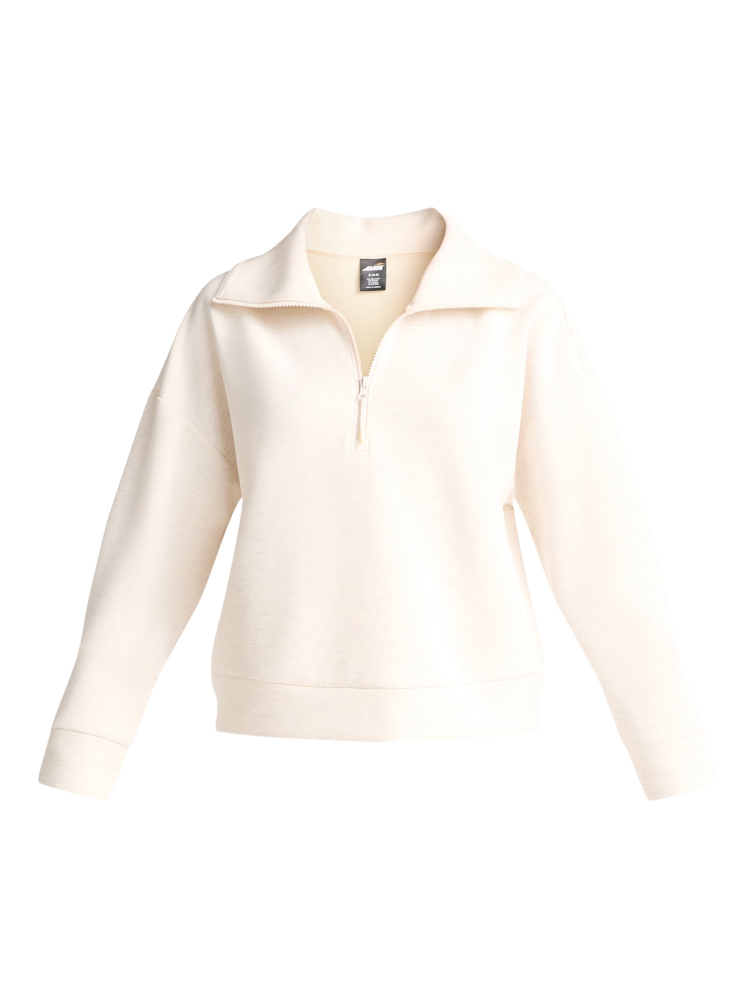 Avia Women's and Women's Plus ScubaKnit Quarter Zip Pullover, Sizes XS-4X