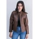 thumbnail image 3 of castelli chamarra piel borrego mujer corte slim casual vestir elegante, 3 of 4