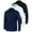 Set 3, variant on 3 Pack Men's Dry-Fit Long-Sleeve Active Polo Shirt - Casual Performance Golf Quick Dry (Available In Big & Tall)