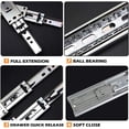 thumbnail image 6 of Gobrico Hardware 12-inch 55 lb, 3Folds Hydraulic Soft and Self Close Full Extension Ball Bearing Drawer Slides 12inch Drawer Slides 1Pair - Zinc Plated Steel, 6 of 8