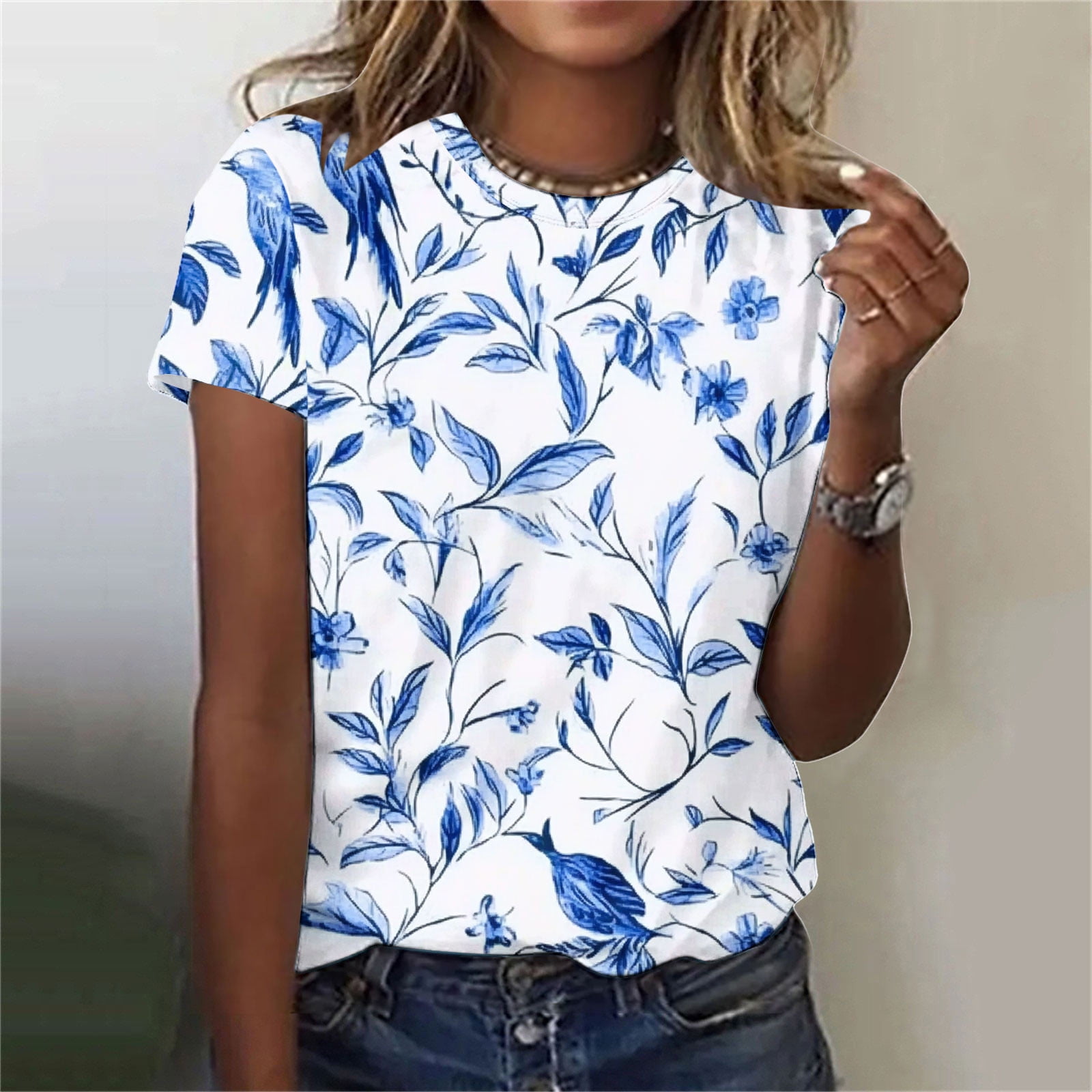 SHEIN WYWH Blouse Péplum Imprimé Floral Dos-Nu À Nœud À Volants | Mode