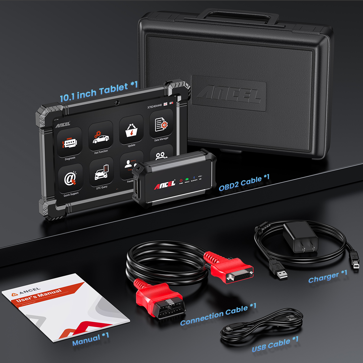 北米 英語版 アドバンス アトランティス ANCEL X7 OBD2 Scanner Bluetooth Wireless Automotive