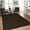 Brown, variant on Funslane 5' x 7' Washable Area Rug, Modern Woven Carpet, Non-Slip & Stain-Resistant Floor Cover, for Living Room, Bedroom & Dining Room, Tan