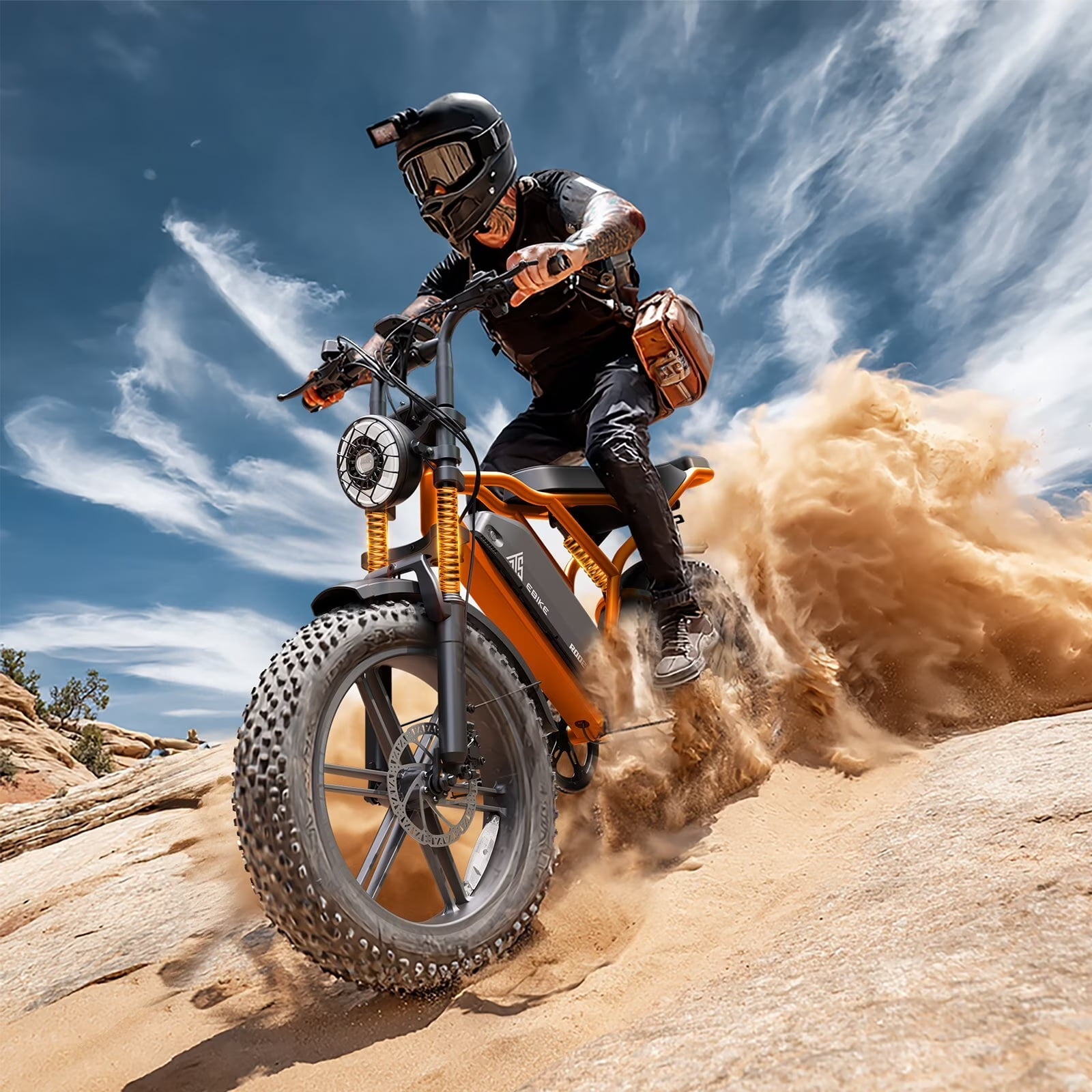TST Electric Bike for Adults, 750W Motor, 20"x4" Fat Tire, E Mountain Bike, 48V/15AH UL2849