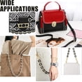 thumbnail image 4 of Juego de 2 correas de repuesto ajustables de cadena plana de cuero y acrílico para bolso de hombro, cartera o bolso de mano - Negro y verde oliva, 4 of 6
