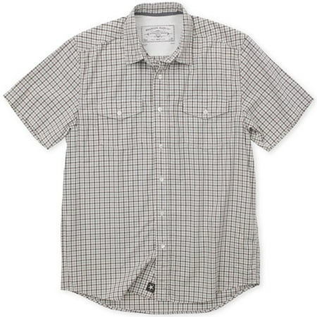 Big Men's Short-Sleeve Woven Plaid Shirt