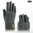 thumbnail image 2 of qolati Winter Gloves for Women Fleece Lined Gloves for Cold Weather Thermal Warm Fuzzy Sherpa Touchscreen Gloves for Christmas Outdoor Dark Gray Free Size, 2 of 4