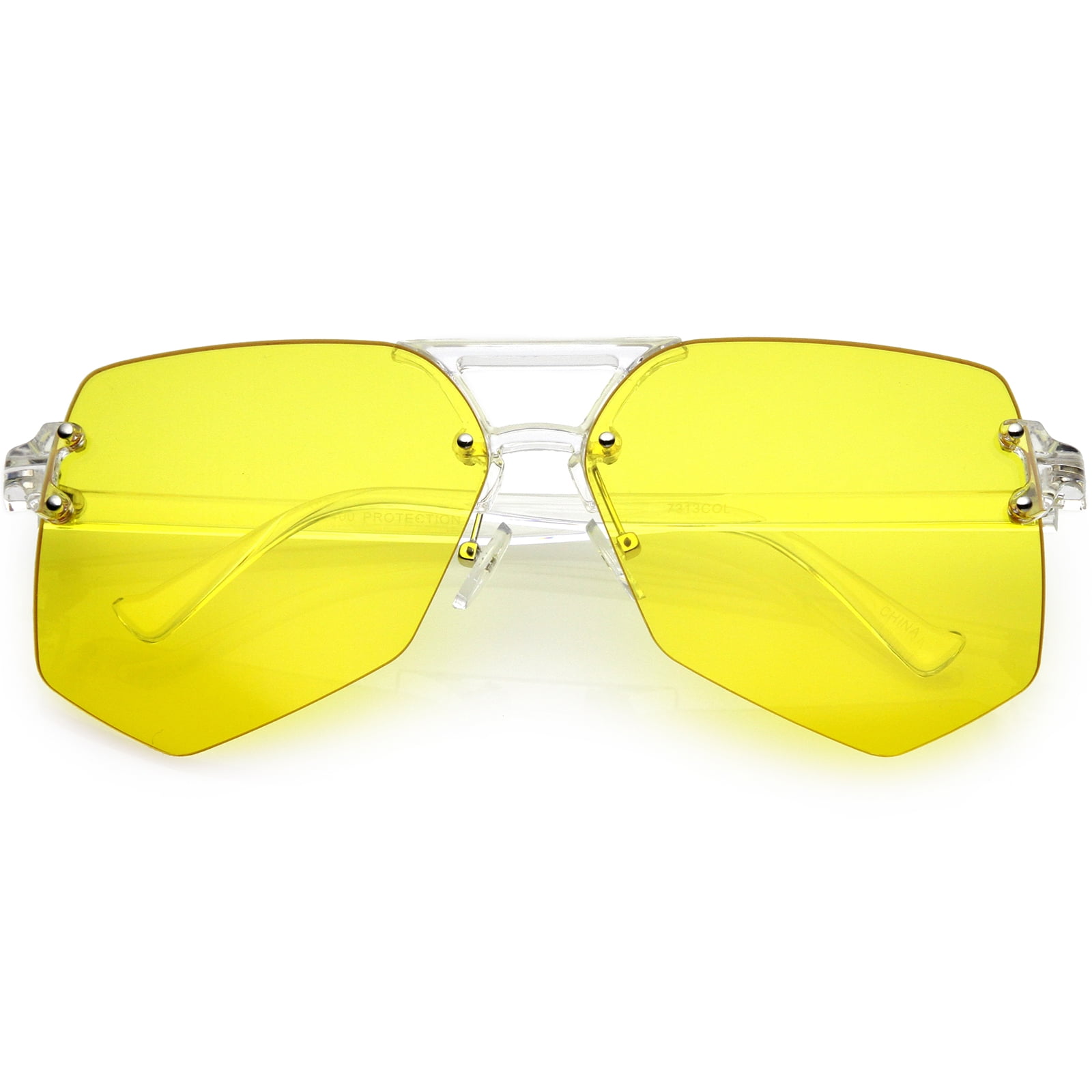 Buy NuVew UV Protected Unisex Aviator Sunglasses - (Yellow Lens | Black  Frame | Medium Size) Online at Best Prices in India - JioMart.