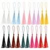 Uxcell 13cm/5 Inch Bookmark Tassels, Soft Silky Floss Cord Loop Mini Tassels for Craft DIY 10 Colors 100 Pack