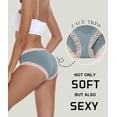 thumbnail image 2 of ANLIQI Womens Underwear Lace Trim Hipster Panties 5 Pack Bamboo Viscose Cotton Bikini Briefs Softness Moisture Wicking Breathable Cool Undies(5A,L), 2 of 7
