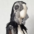thumbnail image 6 of Yvsxxv 1Pc Black Lace Formal Hooded Cloak Versatile Shawl Veil for Women, 6 of 7