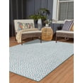 thumbnail image 2 of Rugs.com Jill Zarin Outdoor Collection Rug – 5' 3 x 8' Pink And Aqua Flatweave Rug Perfect For Bedrooms, Dining Rooms, Living Rooms, 2 of 8