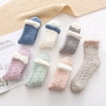 thumbnail image 5 of 5Pairs Women Ladies Winter Warm Soft Fluffy Bed Socks Lounge Slipper Fleece Sock, 5 of 11