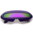 thumbnail image 2 of zeroUV - Futuristic Costume Single Shield Colored Mirror Lens Novelty Wrap Sunglasses 70mm - 70mm, 2 of 5