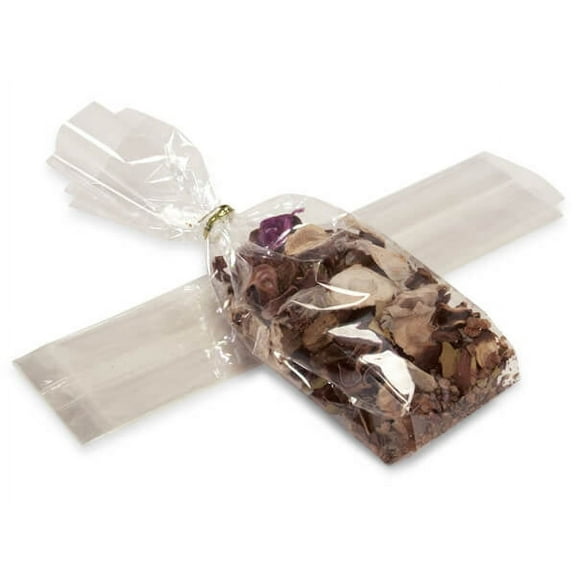 Pack of 100, Cello Bags 2.75" x 2" x 11.5" Clear Gusset Style Cello Bags 1.2 Mil Excellent for Stationery, Greeting Cards, Cups, Mugs, Candles, Gifts & Smaller Quantities of Food Items