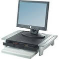 thumbnail image 2 of Fellowes Office Suites&trade; Monitor Riser - Up to 21" Screen Support - 80 lb Load Capacity - 4.2" Height x 19.9" Width x 14.1" Depth - Desktop - High Performance Steel (HPS) - Black, Silver, 2 of 3