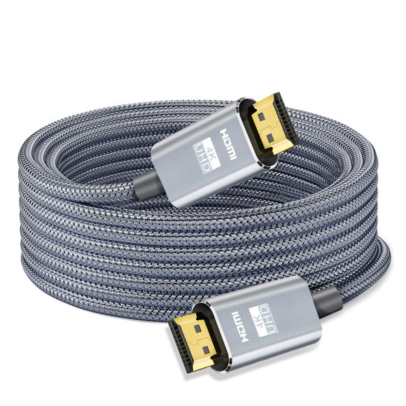LEADSTAR HDMI Cable 4K 100 ft Fiber Optic, 4K 60Hz 18Gbps High Speed HDMI 2.0 Cord Braided | Ultra HD, HDR10, 1080p, eARC, 3D, HDCP 2.2 | for Xbox, P