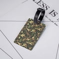 thumbnail image 5 of Luggage Tags for Suitcases, Birds Green Camouflage Leather Bag Luggage Tags ID Label Tags Privacy Protection Travel Bag Labels, 5 of 6