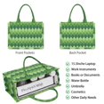 thumbnail image 2 of Large Capacity Tote Bag,Green Argyle Pattern Handbag Fashion Luxury Tote Bag,15.7"x13"x 5.1" Inches,Laptop Compatible, 2 of 6