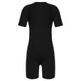 thumbnail image 3 of inhzoy Kids Girls Boys One Piece Zip-Up Swimsuit Jumpsuit Short Sleeve Rash Guard Wetsuit,Sizes 8-16 Black Yellow 16, 3 of 6
