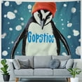 thumbnail image 4 of Orinice Penguin Tapestry Wall Hanging Graphic Tapestries Home Wall Decor Art for Living Room Bedroom Farmhouse Dorm 40x30inch, 4 of 6