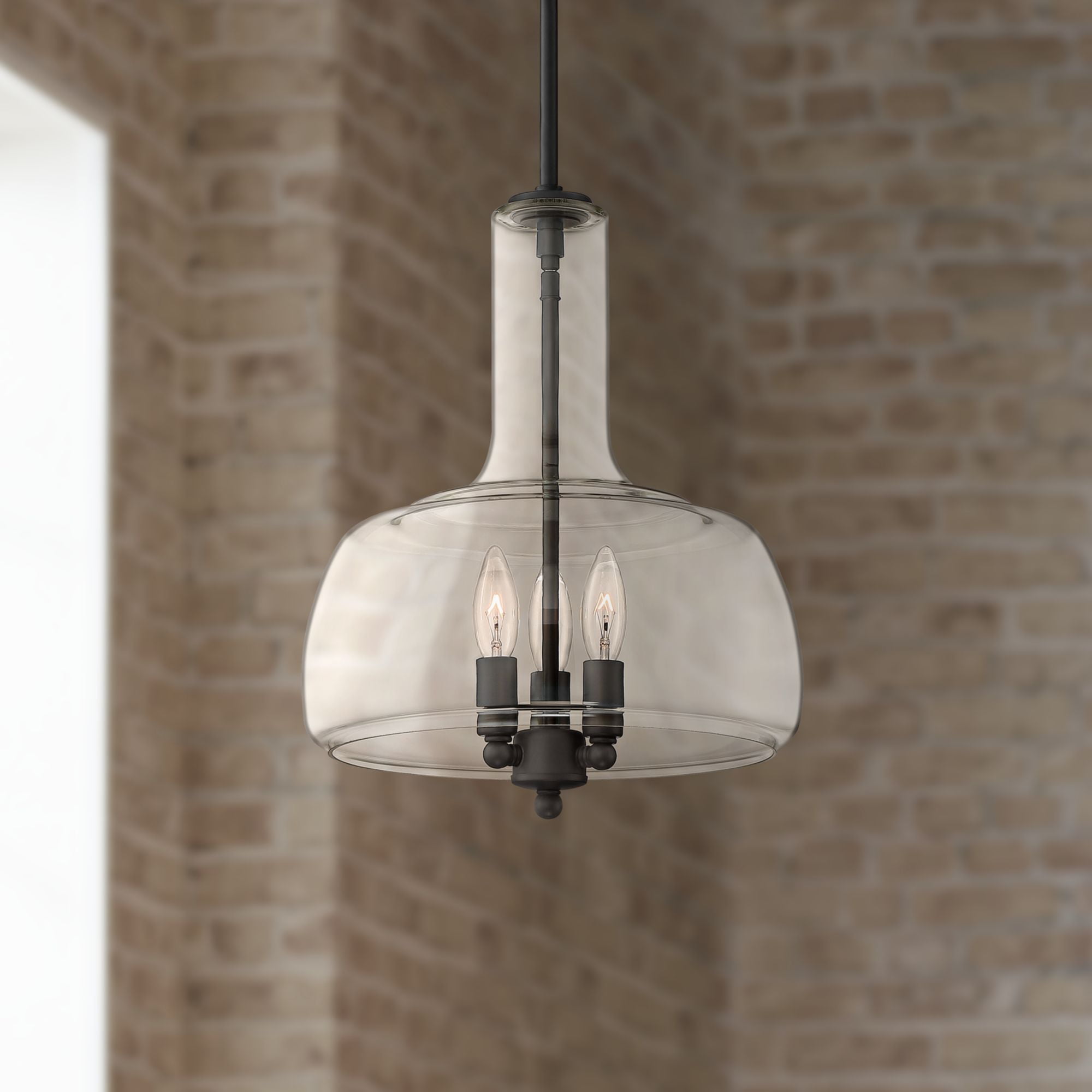 Possini Euro Design Wexler 13 Wide Bronze 3 Light Pendant